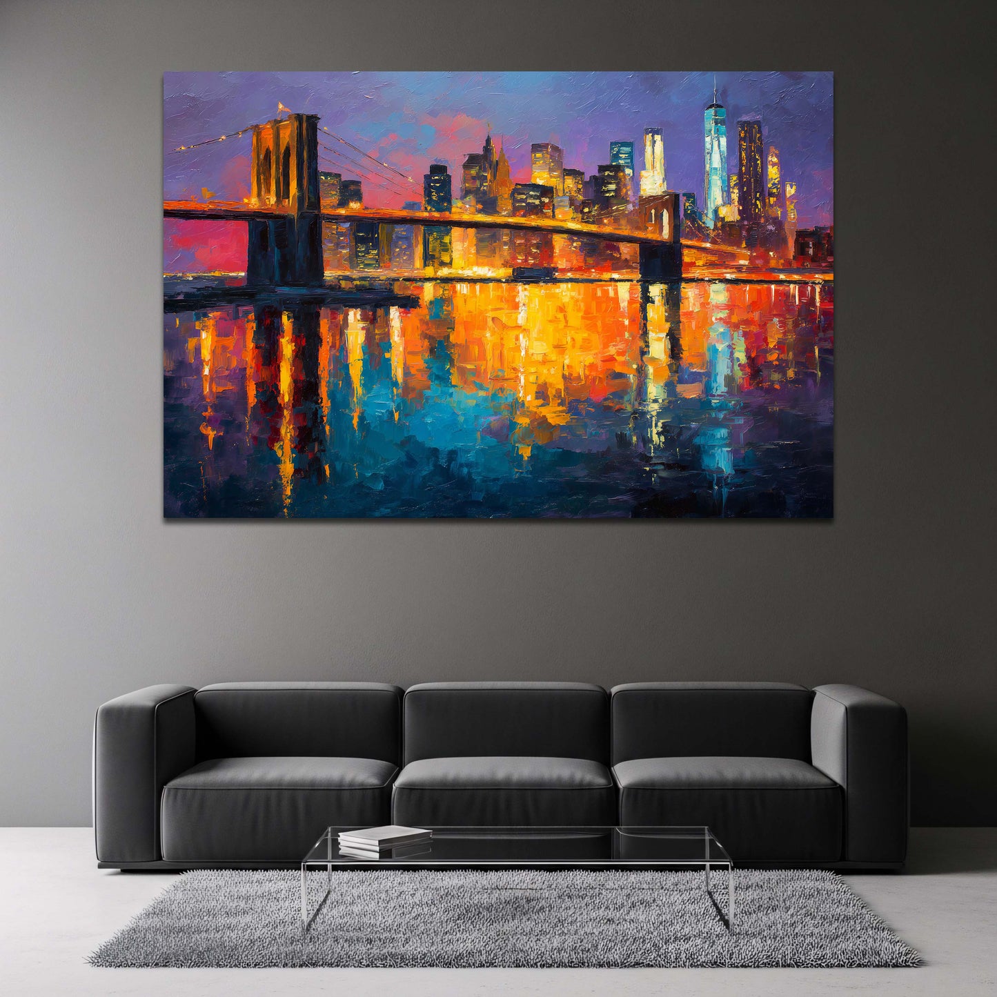 Brooklyn Bridge e skyline di New York quadro