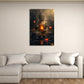Buddha statua meditazione candela fiori loto calma zen quadro