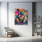 Bulldog con cappellino Chill e occhiali da sole graffiti quadro