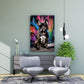 Bulldog francese con occhiali arte graffiti colorata quadro