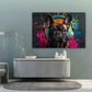 Cane headphones street art in stile contemporaneo quadro
