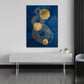 Cerchi dorati arte minimalismo geometria quadro