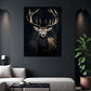 Cervo potente arte animale sfondo scuro quadro
