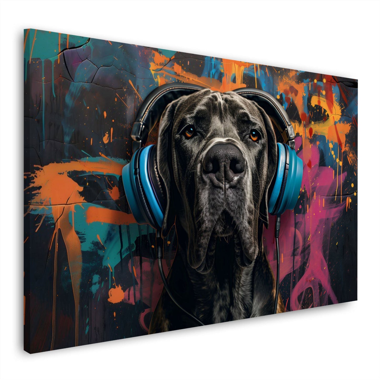 Chihuahua DJ graffiti di sicuro impatto estetico quadro