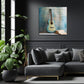 Chitarra blu con spartito e libro musicale quadro