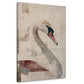 Cigno bianco su sfondo beige vintage moderno quadro
