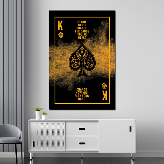 Citazione poker motivazione change how you play your hand quadro