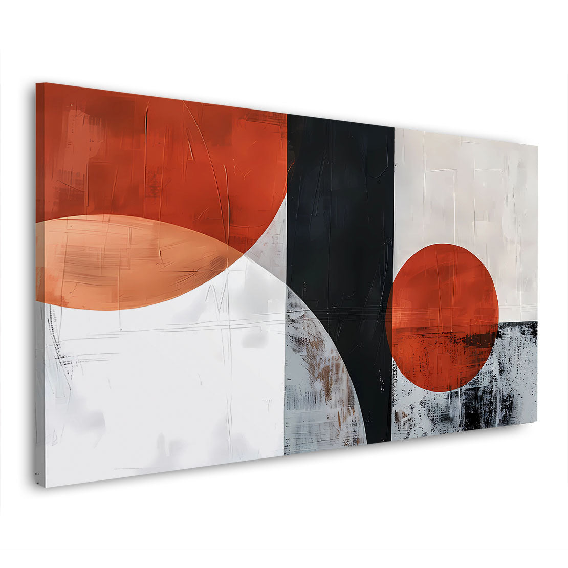 Composizione moderna cerchi astratti colori contrastanti quadro