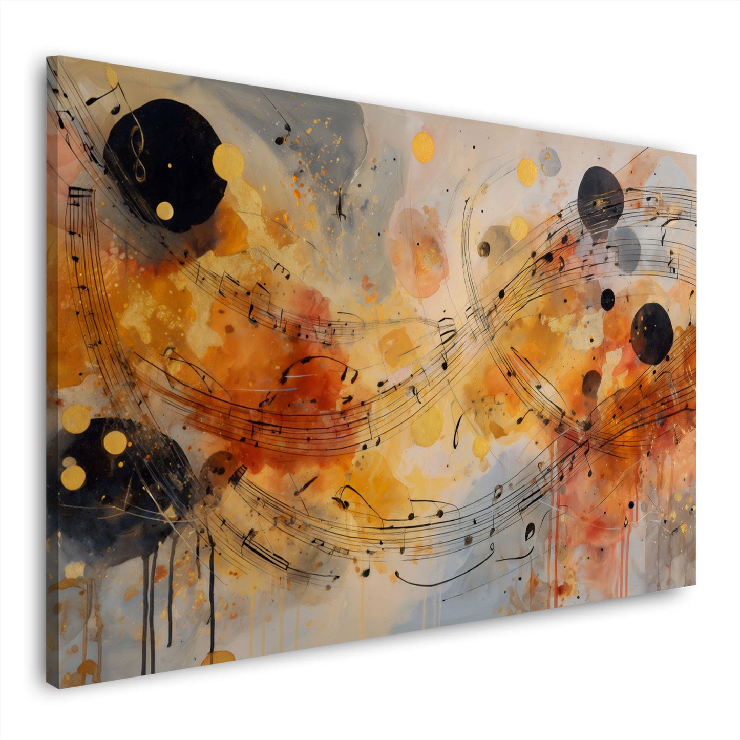 Composizione musicale astratta dai colori vivaci quadro
