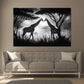 Coppia di giraffe africa bianco nero quadro