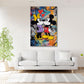 Coppia di topi innamorati con cuori rossi in Pop Art quadro