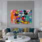 Coppia di topi innamorati in stile Pop Art colorata quadro
