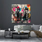 Corsa cavalli fantini dinamici Pop Art quadro