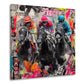 Corsa di cavalli in stile pop art colorato quadro