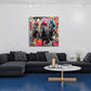Corsa di cavalli in stile pop art colorato quadro