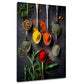 Cucina aromi spezie colorate erbe quadro