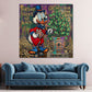 Papero ricco albero dei soldi Fortune Favors Bold Pop Art quadro