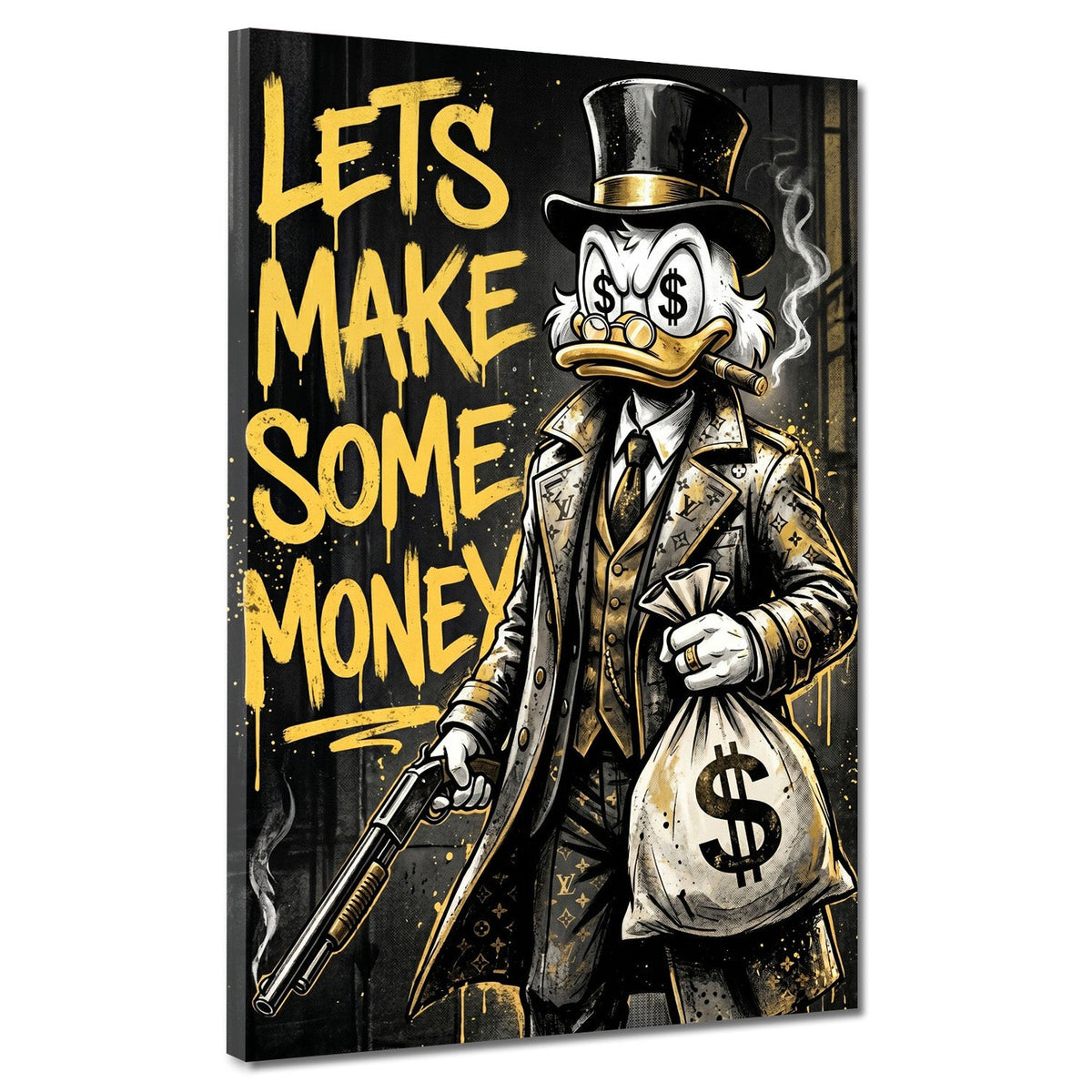 Papero del lusso con motivo monogramma Money Pop Art Graffiti quadro