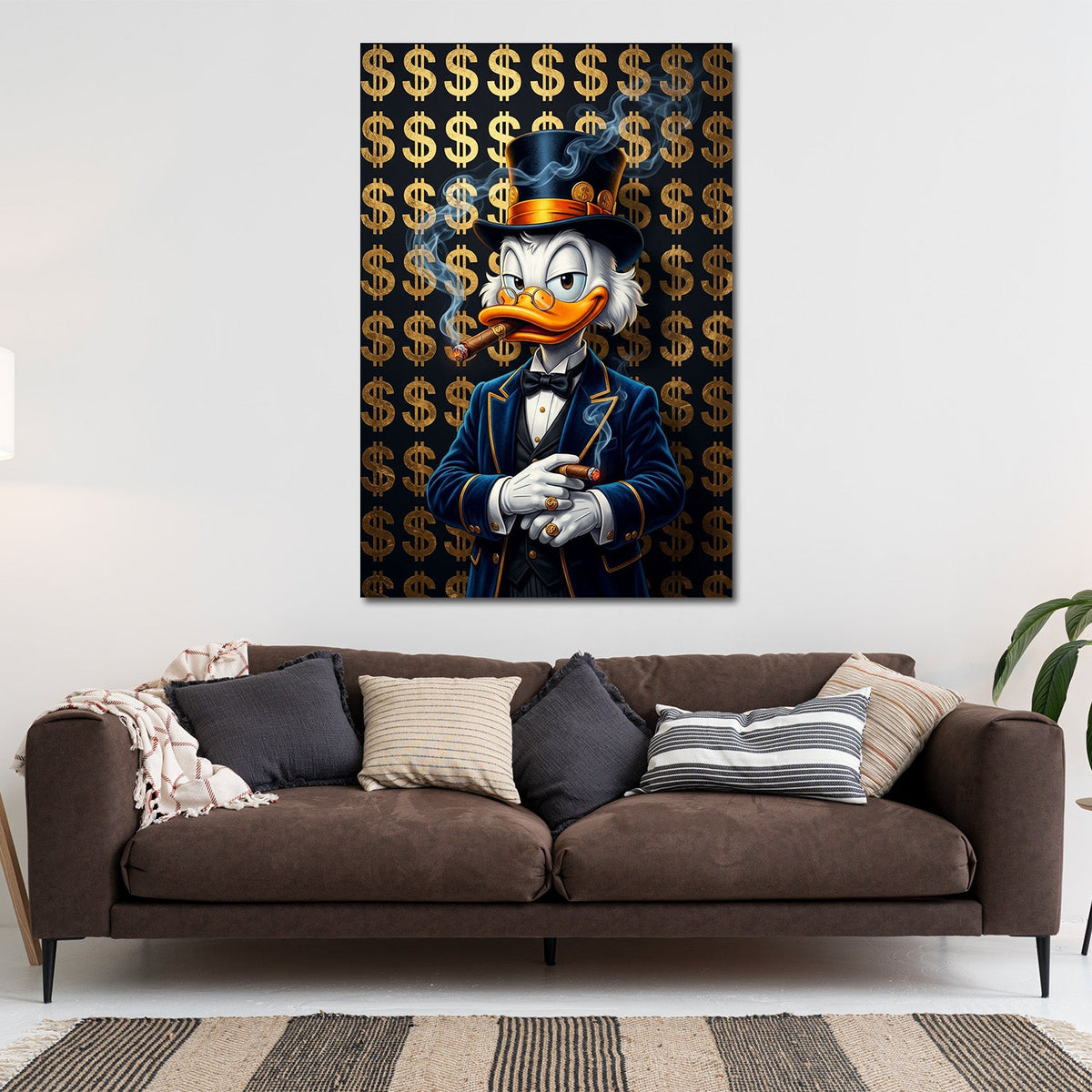 Papero milionario dollari lusso stile Pop Art Graffiti quadro