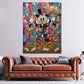 Papero ricco sui lingotti d'oro lusso Rich Life Pop Art quadro