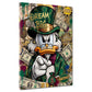 Papero milionario verde stile lusso Dream Big Pop Art quadro