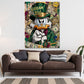 Papero milionario verde stile lusso Dream Big Pop Art quadro