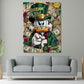 Papero milionario verde stile lusso Dream Big Pop Art quadro