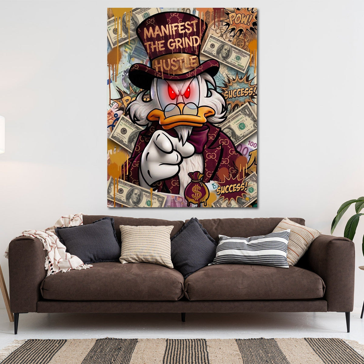 Papero milionario viola stile lusso Hustle Lifestyle Pop Art quadro