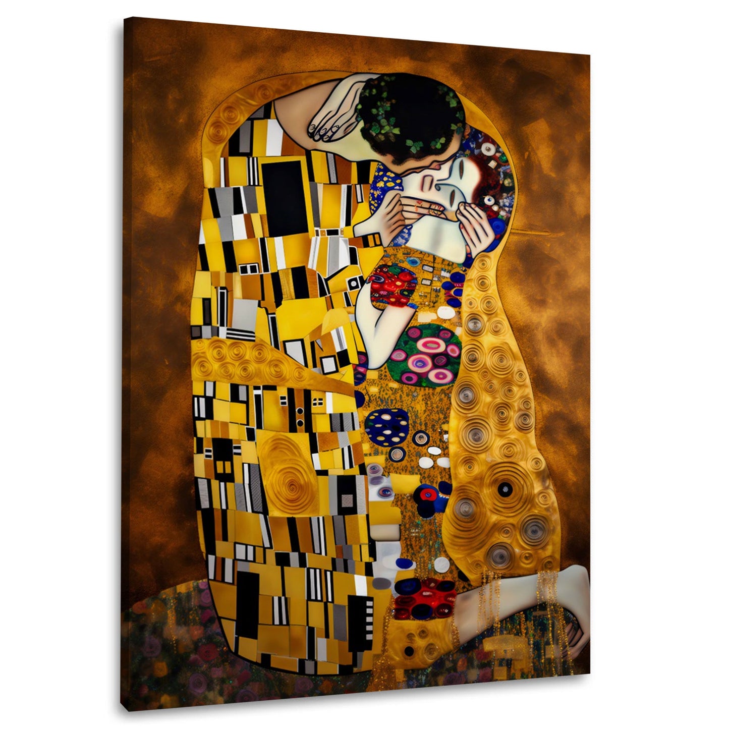 Il bacio in una raffinata arte liberty quadro