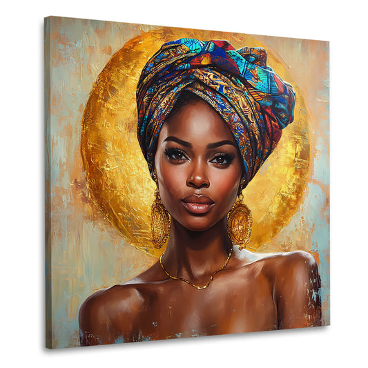 Donna africana ritratto elegante tradizionale quadro