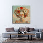 Quadro donna corona di fiori ambientato