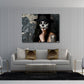 Donna con trucco da teschio e cilindro in ritratto gothic quadro