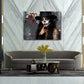 Donna con trucco da teschio e cilindro in stile gothic quadro