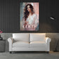 Donna elegante bicchiere moda arte coco quadro