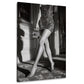 Donna fashion leopardo bianco nero dai toni caldi quadro