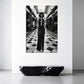 Donna moda bianco nero abito elegante galleria moderna quadro