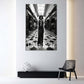 Donna moda L’Art Noir bianco nero abito elegante galleria quadro