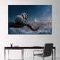 Elefante sul ramo sopra lo skyline di New York quadro - vista 2