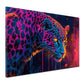 Leopardo pop art ritratto colori vivaci quadro