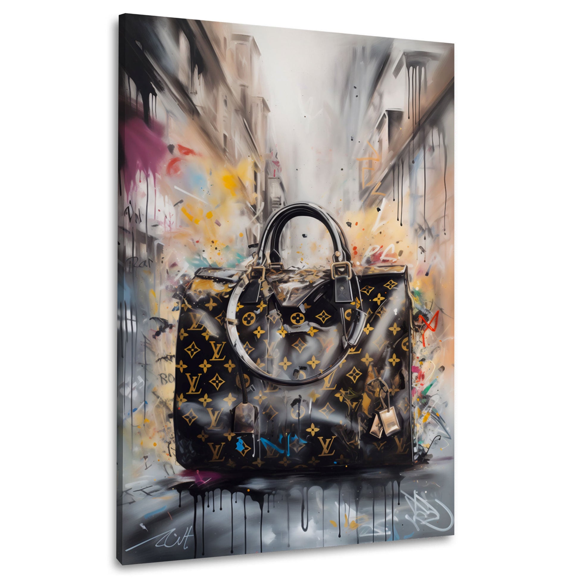 Borsa esclusiva in moderno stile graffiti quadro