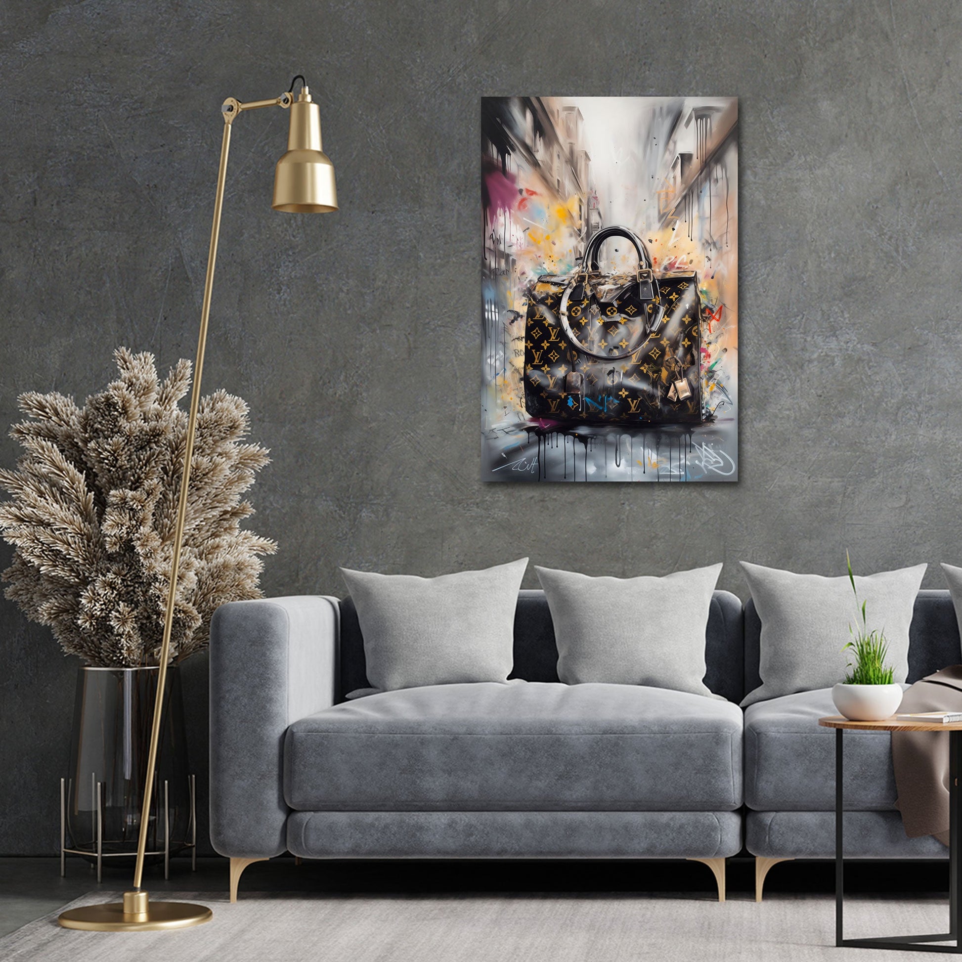 Borsa esclusiva in moderno stile graffiti quadro
