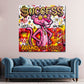 Quadro felino rosa Success Pop Art in ufficio