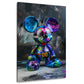 Figura di topo colorata in stile graffiti decorativo quadro