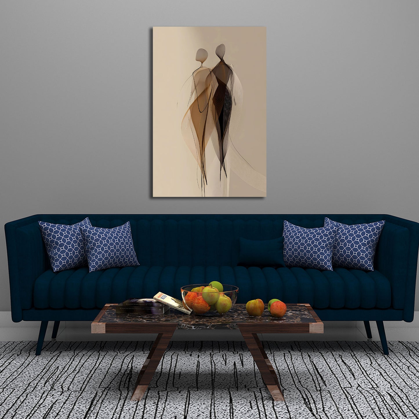 Figure minimalismo eleganza movimento quadro