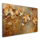 Fiori dorati caldi eleganti con colori brillanti quadro