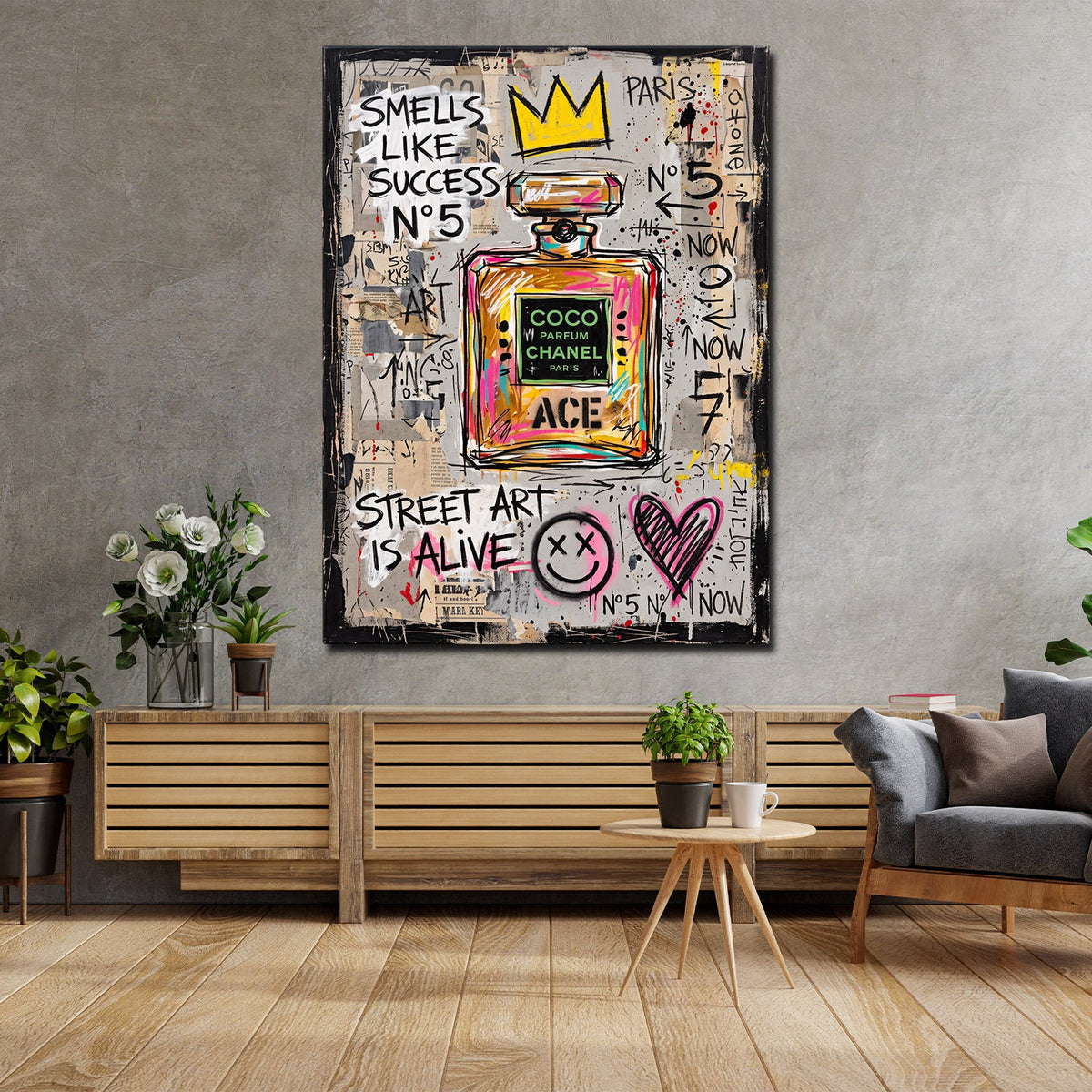 Quadro Smells Like Success Graffiti appeso alla parete
