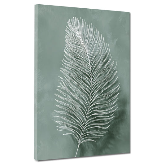 Foglia tropicale minimalista arte botanica quadro