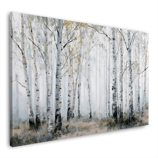 Foresta di betulle paesaggio natura alberi bianchi arte quadro