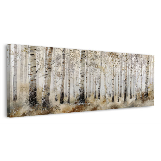 Foresta di betulle panorama paesaggio naturale alberi chiari quadro