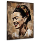 Frida ritratto donna con fiori tra i capelli vintage quadro